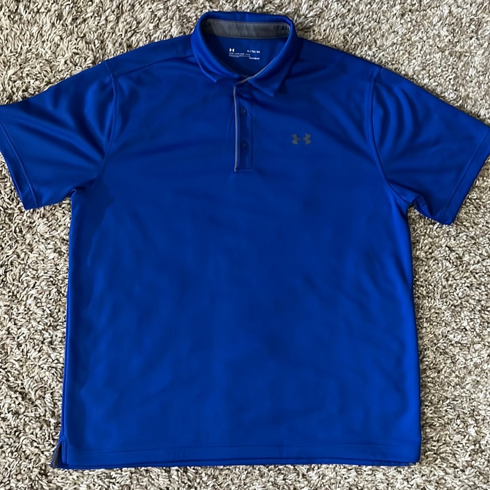 Mens XL Blue Under Armor Polo